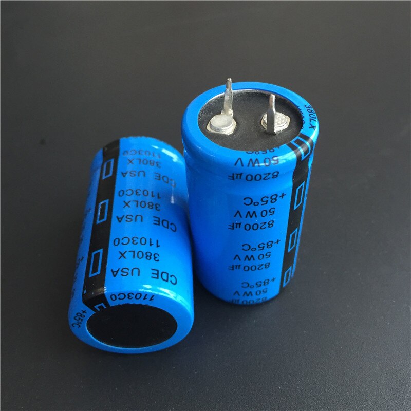 2pcs 8200uF 50V CDE 380LX Series 25x45mm 50V8200uF Snap-in PSU Aluminum Electrolytic capacitor