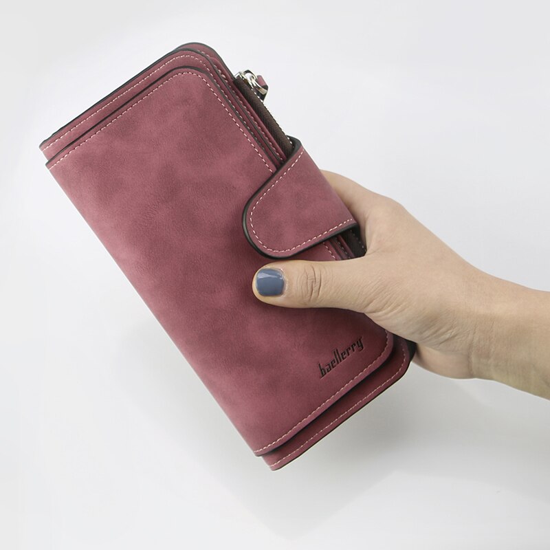 Baellerry Wallet Women Leather Luxury Card Holder Clutch Casual Women Wallets Zipper Pocket Hasp Ladies Wallet Female Purse