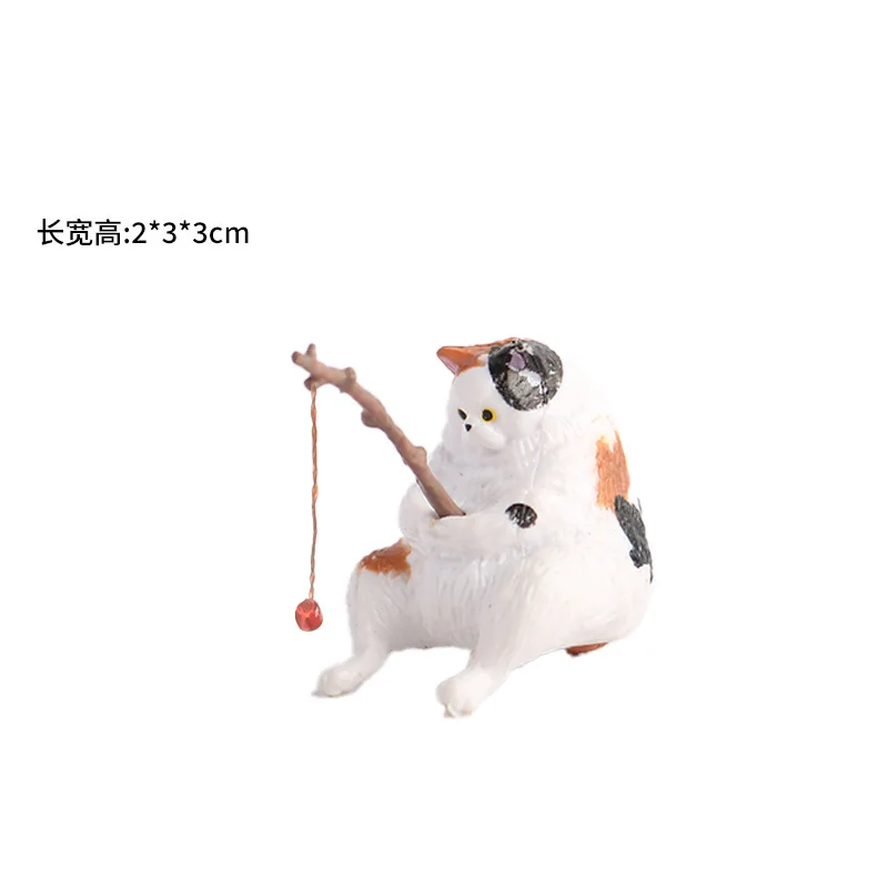 Fuuny-decoración creativa para acuario, accesorios pequeños para acuario de gato de pesca, adorno de paisajismo, accesorios para pecera Diy: Morado