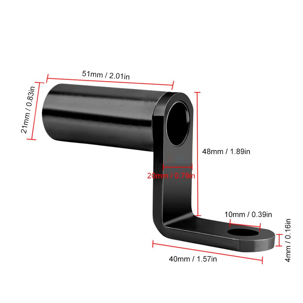 Extensor de montaje para espejo retrovisor de motocicleta, soporte de extensión de aleación de aluminio, abrazadera para barra de manillar, accesorios