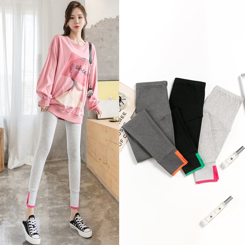 8900# Maternity Pants Spring Autumn Support Abdomen Elastic Waist Belly Support Pants Maternity Leggings Maternity Trousers