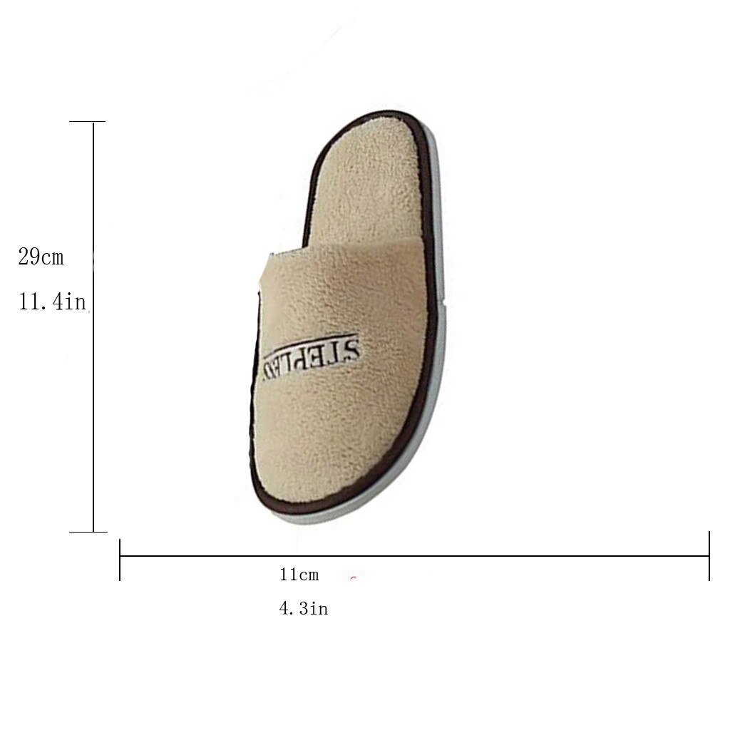 5 Paar Pluche Slippers Wegwerp Gesloten Slippers Hotel Wegwerp Slippers Badstof Stijl Ademend Zachte Grijze Schoenen