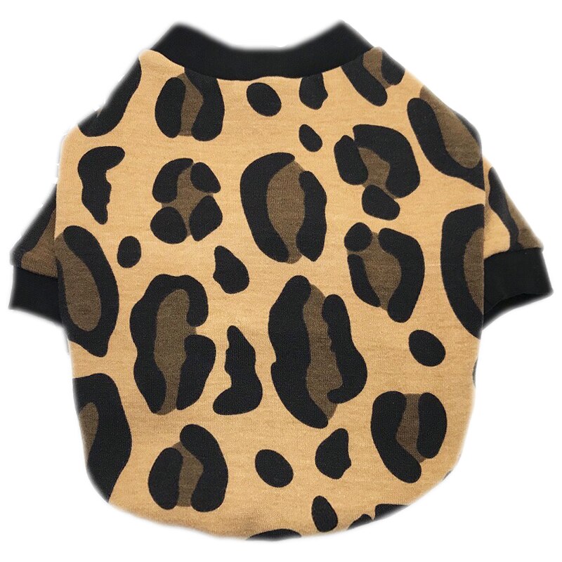 brand Soft Leopard print Pet Dog Clothes Coat Costume Yorkshire Chihuahua Dog Clothing Small Puppy Dog Coat: S
