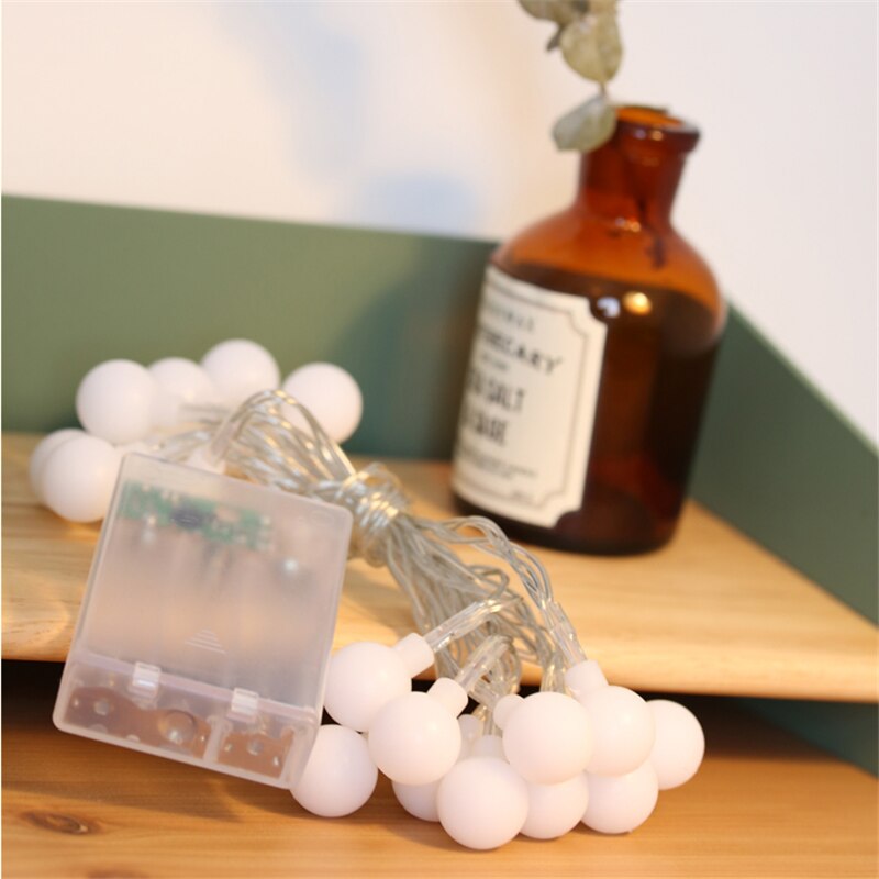 10/20/40 Led Ball String Lights Battery Operated Garland Fairy Lights Christmas Lights Decoration Garland Street Lamp Year