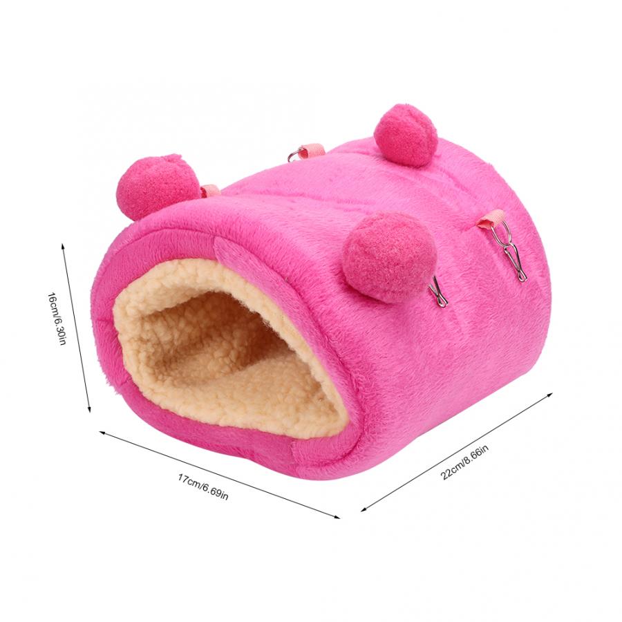 Tyk mini flannelette kæledyr hamster varm hængekøje hængende sove rede hus gynge seng til egern pindsvin hamster: Rose res