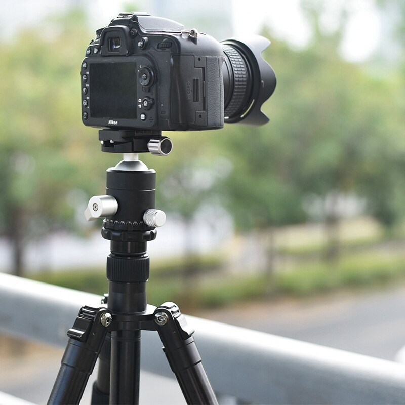 X-36S Aluminium Alloy Tripod Head Ballhead Monopod Head Adjustable Angle with Storage Pouch 2 Mini Wrench for Ball Head