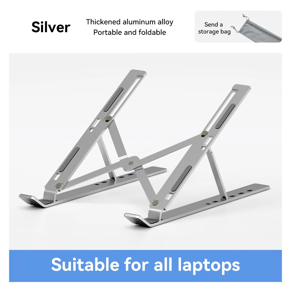 Draagbare laptopstandaard Aluminium notebookondersteuning Computerbeugel Macbook Air Pro-houder Accessoires Opvouwbare laptopbasis voor pc: Rood
