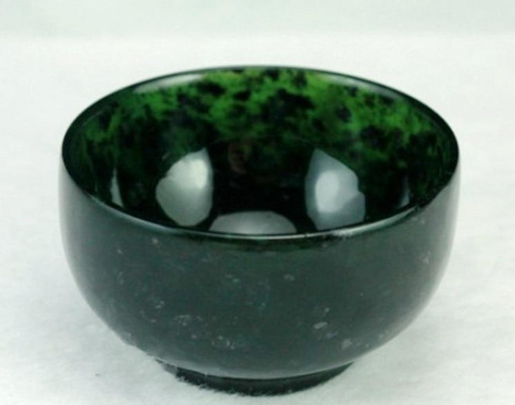 Prachtige Natuurlijke Lantian Dark Jade Thee Cup