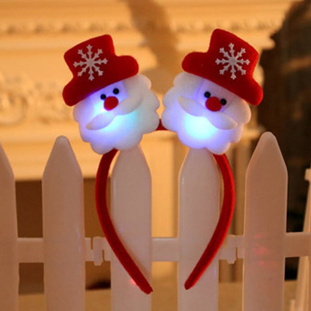 Christmas Shiny Tiara Christmas Reindeer Headband For Children Year Party Decor For Home Christmas Hair Accessories