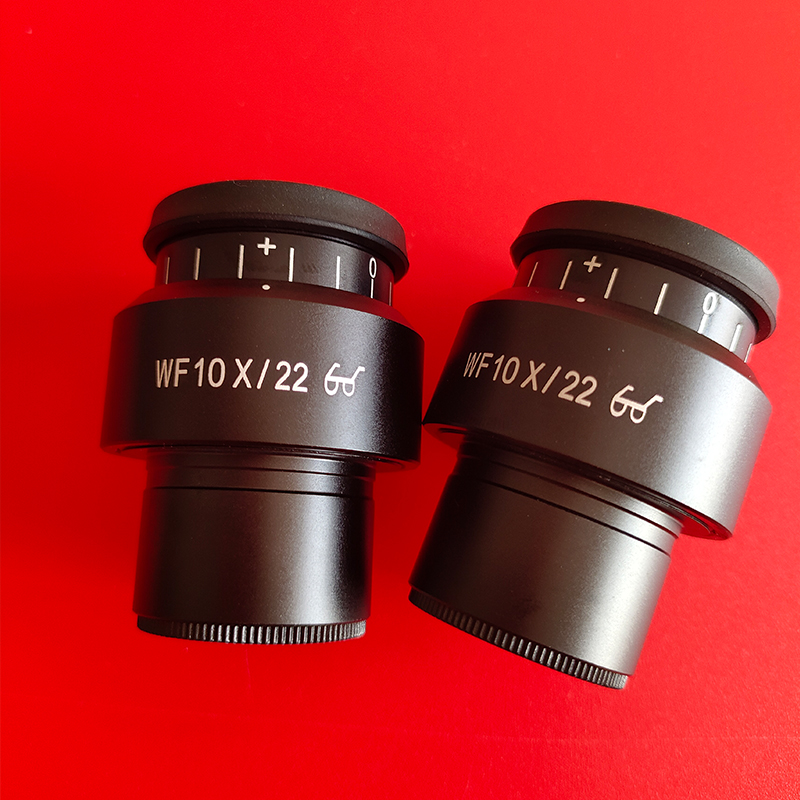 2Stck WF10X/22 Mikroskop Weitwinkel Okular Okular Eyepoint Objektiv Einstellbare Breite Feld 30mm Weitfeld Mikroskop Okular