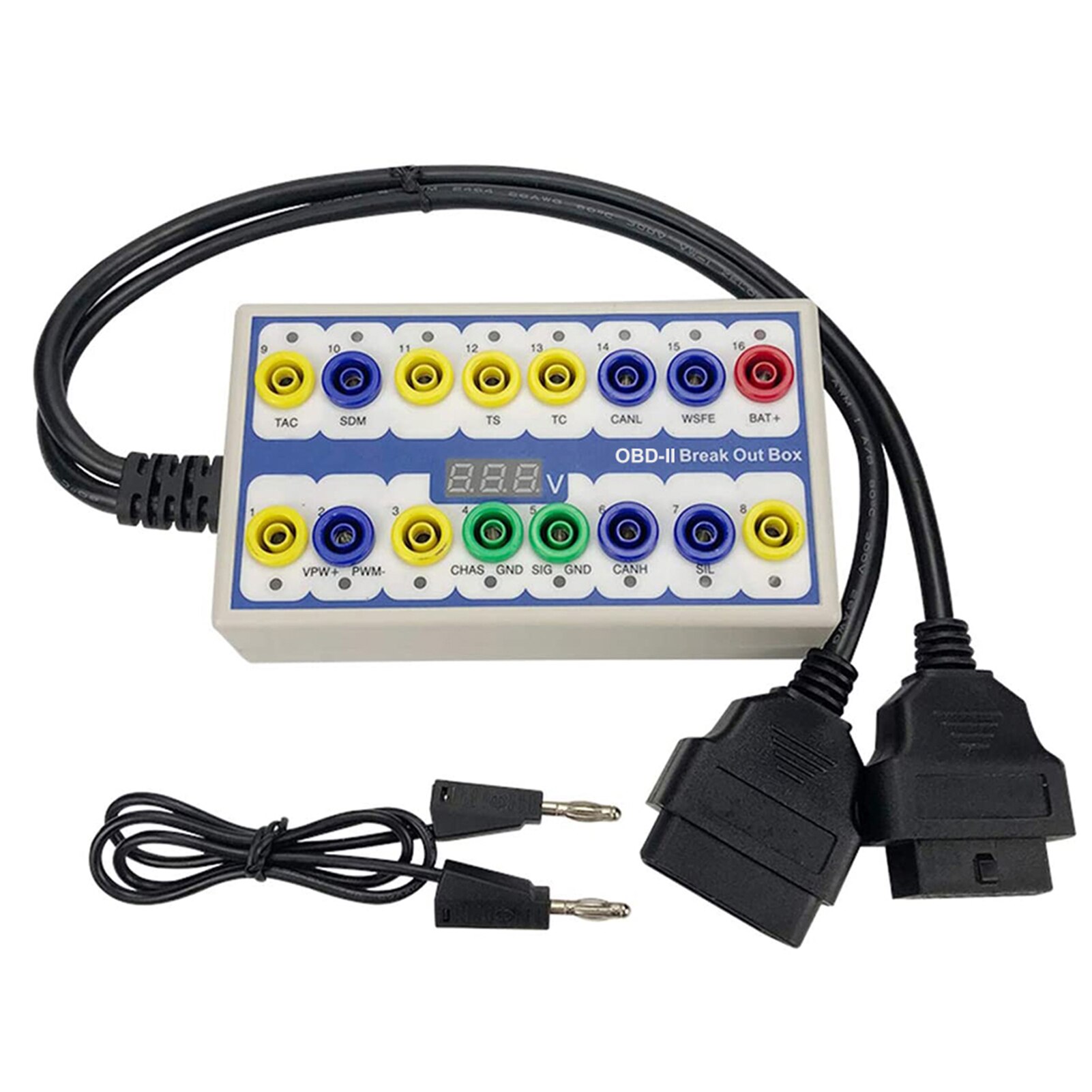 Auto Car OBD-2 Break Out Box On-Board Diagnostics Breakout Box OBD-II Protocol Detector Diagnostic Connector