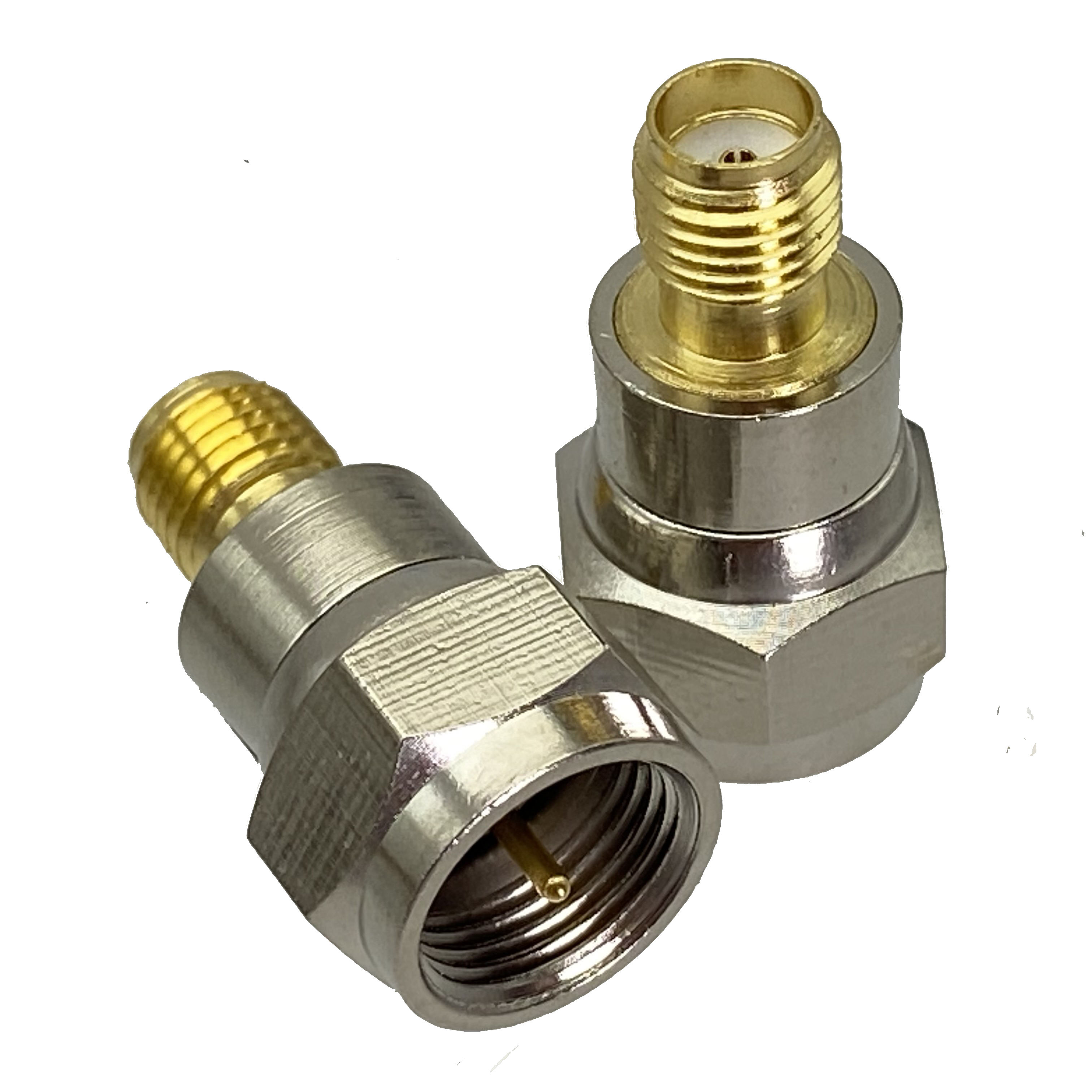 1Pcs Adapter F TV to SMA Male Plug & Female Jack Straight RF Coaxial Connector For Antenna Wire Terminals: Dark Grey