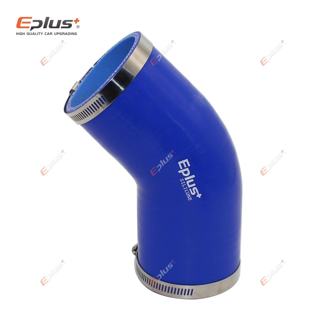 Manguera de tubo de silicona Universal EPLUS, conector de 45 grados, acoplador de tubo de entrada Turbo Intercooler para coche, azul, varios tamaños