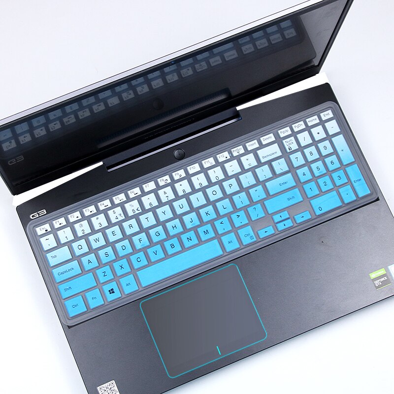 laptop Keyboard Cover Protector For Dell G3 G5 G7 15 Series,15.6" Dell G3 15 3500 3590 3579 G5 5500 5590 G7 17 7590 G7790 17.3": gradualblue