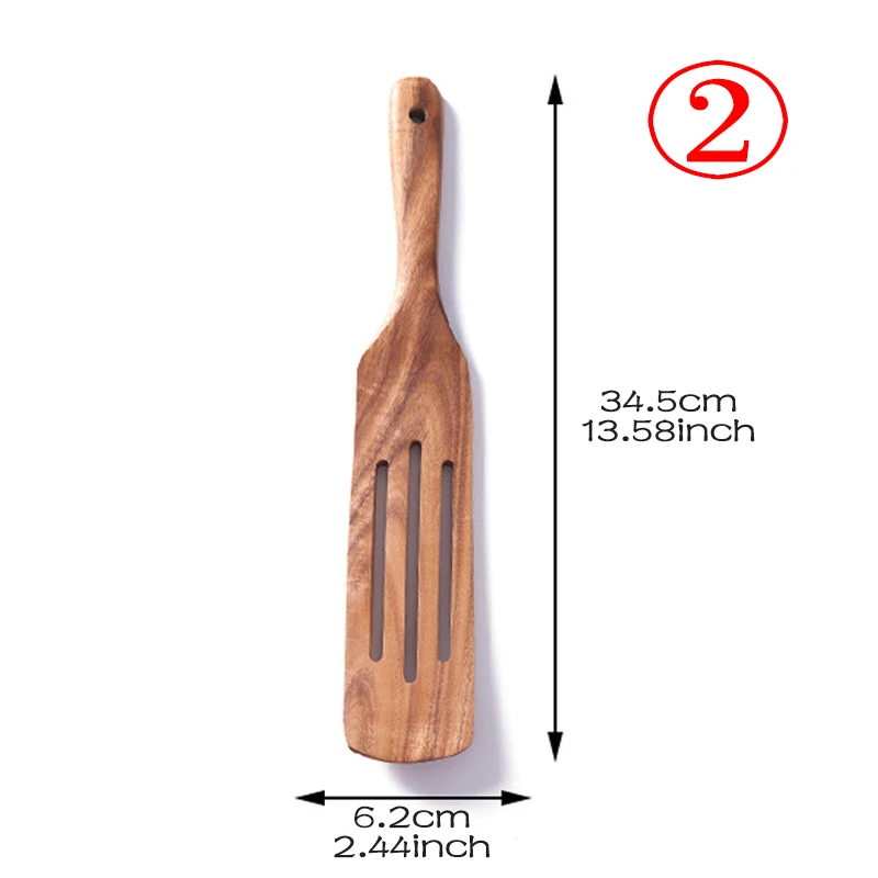 7 Stks/set Teak Natuurlijke Houten Servies Lepel Pollepel Turner Rijst Vergiet Soep Skimmer Koken Lepel Scoop Keuken Herbruikbare Tool Kit: rozig Grey