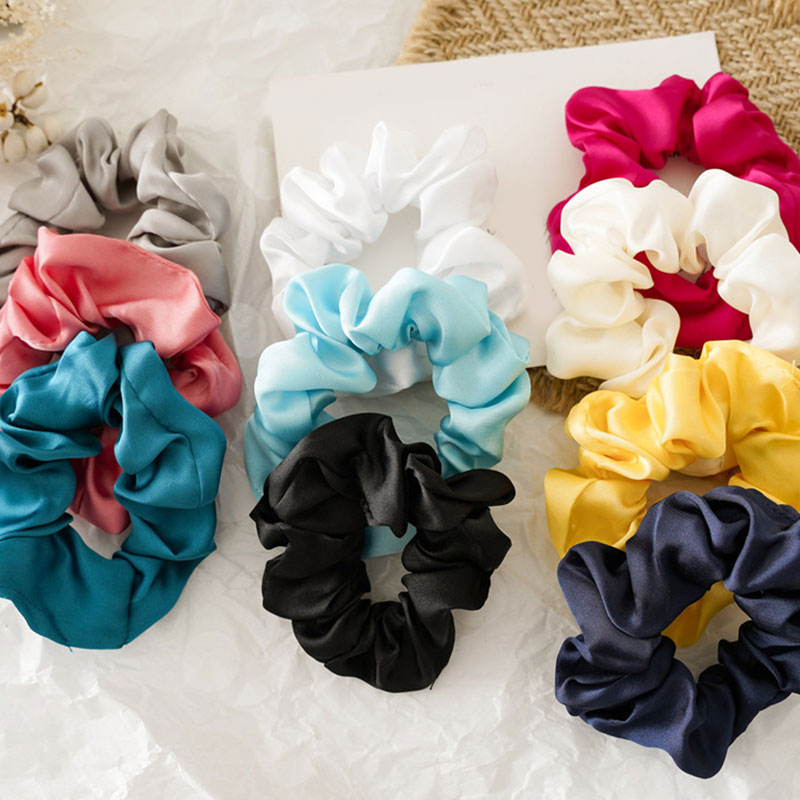 Noir blanc Fine pas cher velours élastique bandes de cheveux Scrunchy cheveux corde pour femmes filles cheveux toilettage accessoires gros bijoux