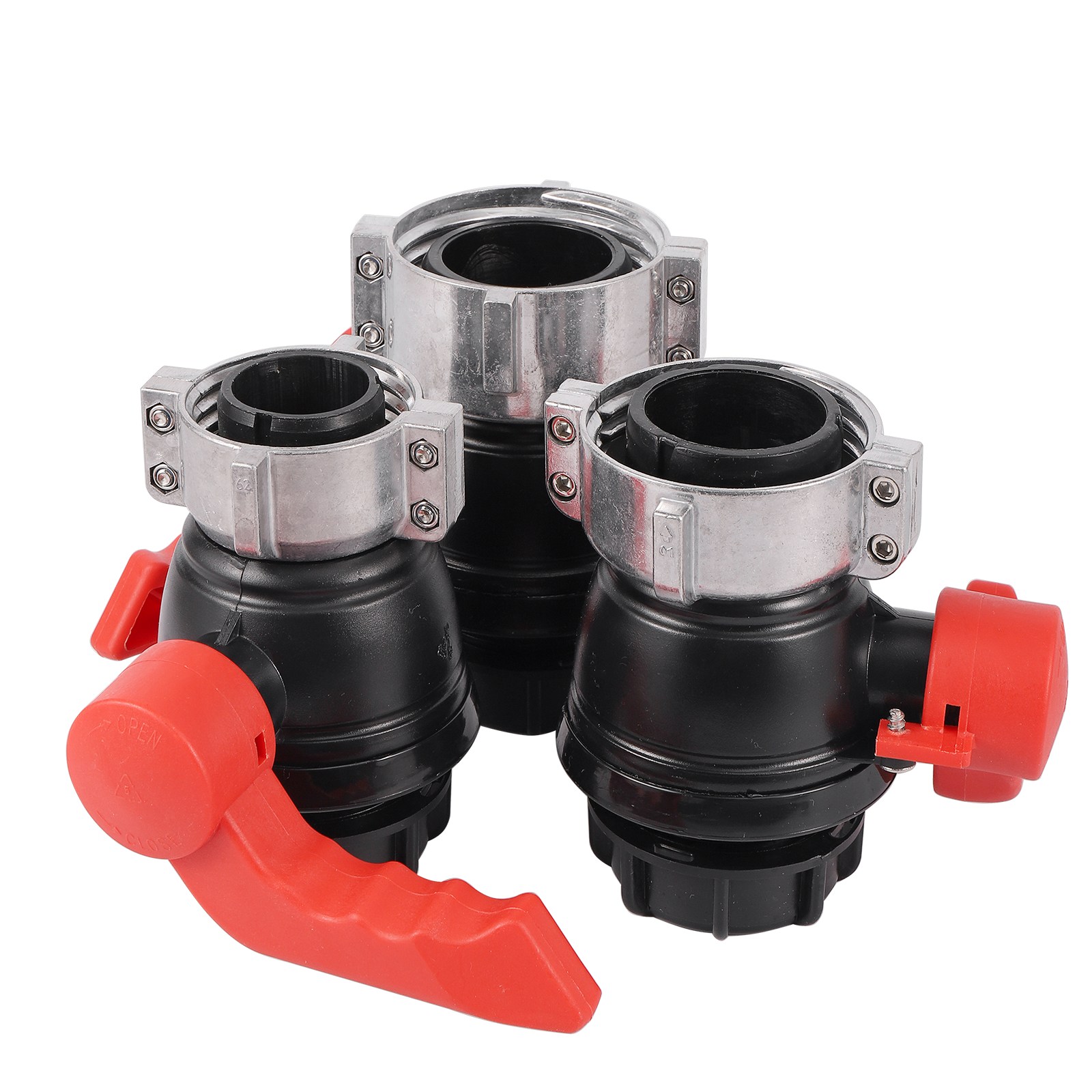 62/75/ 80mm Coarse to Outlet 60mm Coarse Thread Ball Valve IBC Tank Buttress Adapter Intermediate Bulk Container Discharge Valve