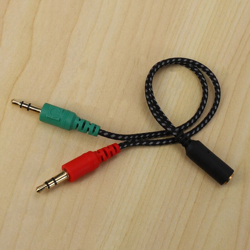3X Headphone Splitter For Computer, Earphone Adapter For PC Audio &amp; Mic, 3.5Mm Female To Dual 3.5Mm Male