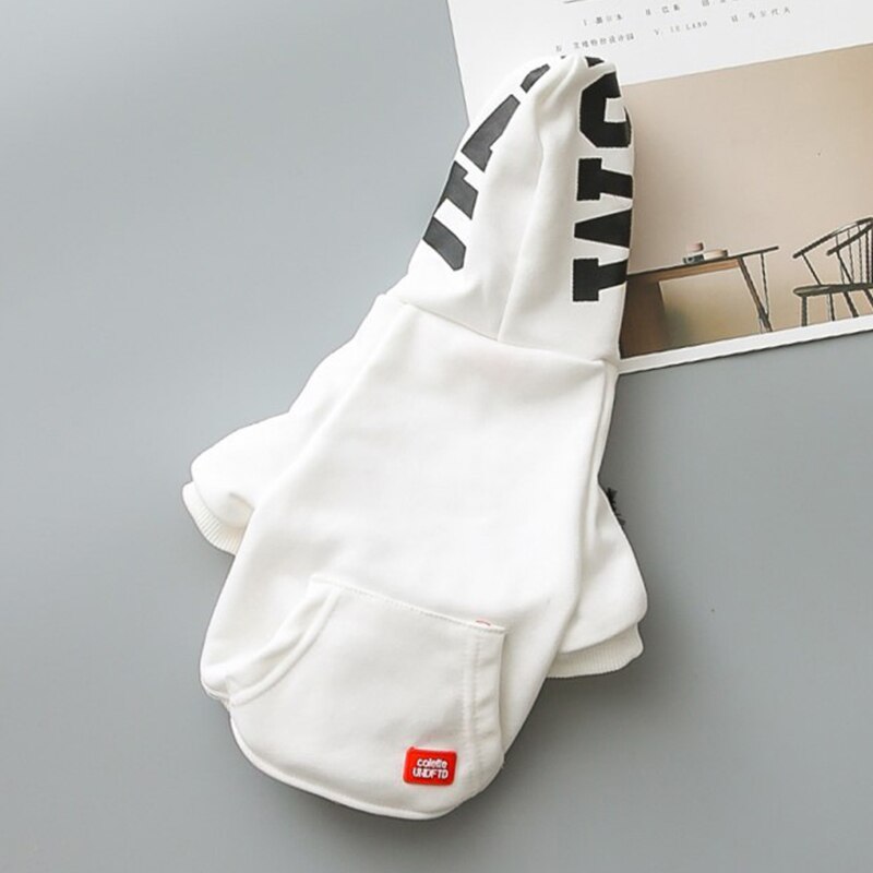 Dog Hoodies Pet Clothing For Dog Clothes Winter French Bulldog Clothes For Dogs Pets Clothing Dogs Coat Jacket Chihuahua Costume: L / WHITE