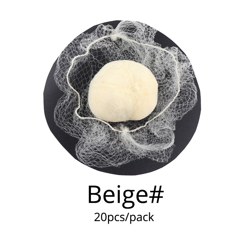 Nunify 20Pcs Hair Nets Invisible Elastic Edge Mesh Hair Styling Hairnet Soft Lines For Dancing Sporting Hair Net Wigs Weaving: Not Dyed