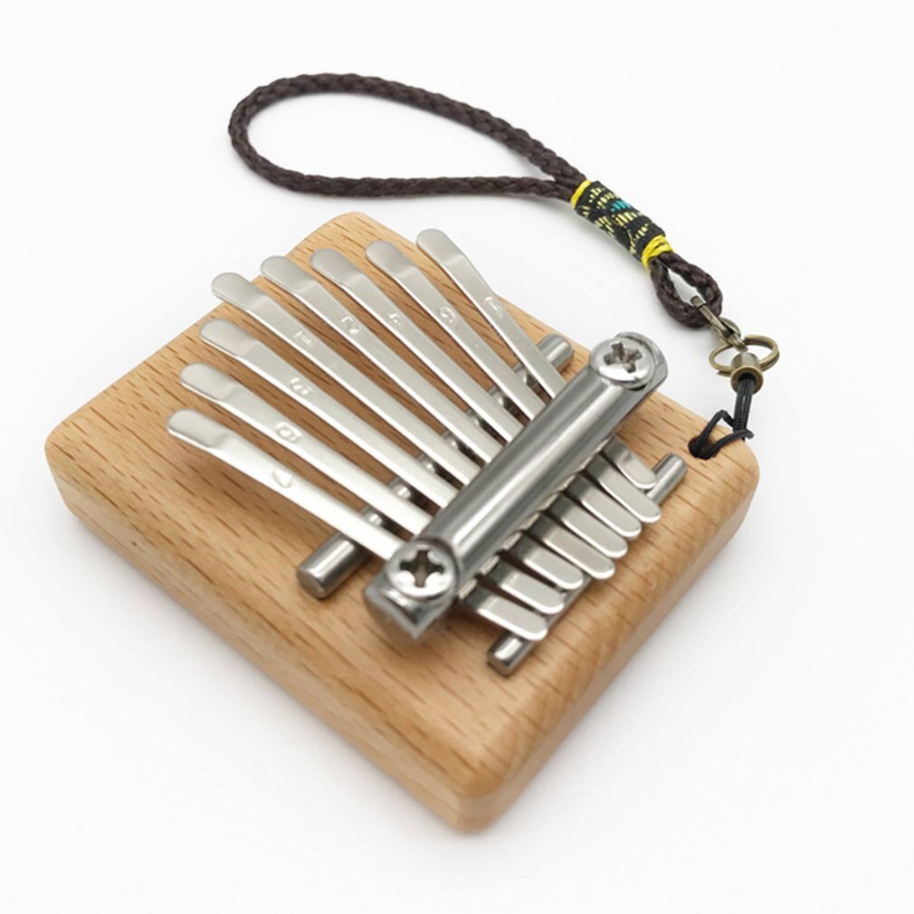 Tommelfinger klaver 8- tone mini kalimba finger klaver bærbart musikinstrument afrikansk tommelfinger helbræt træ kalimba klaver