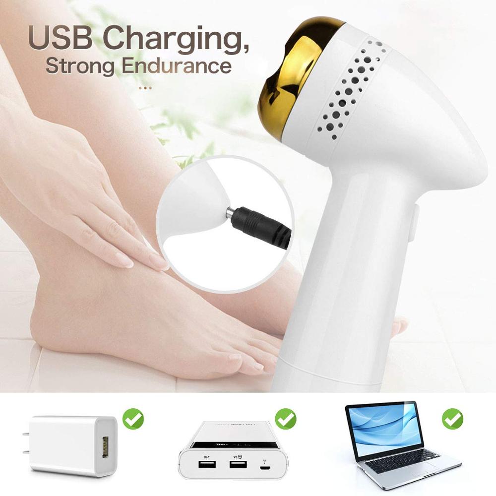 Rechargeable Electronic Foot File Electric Feet Callus Removers Portable Pedicure Tools with 3 Rollers Callous Remover Kit