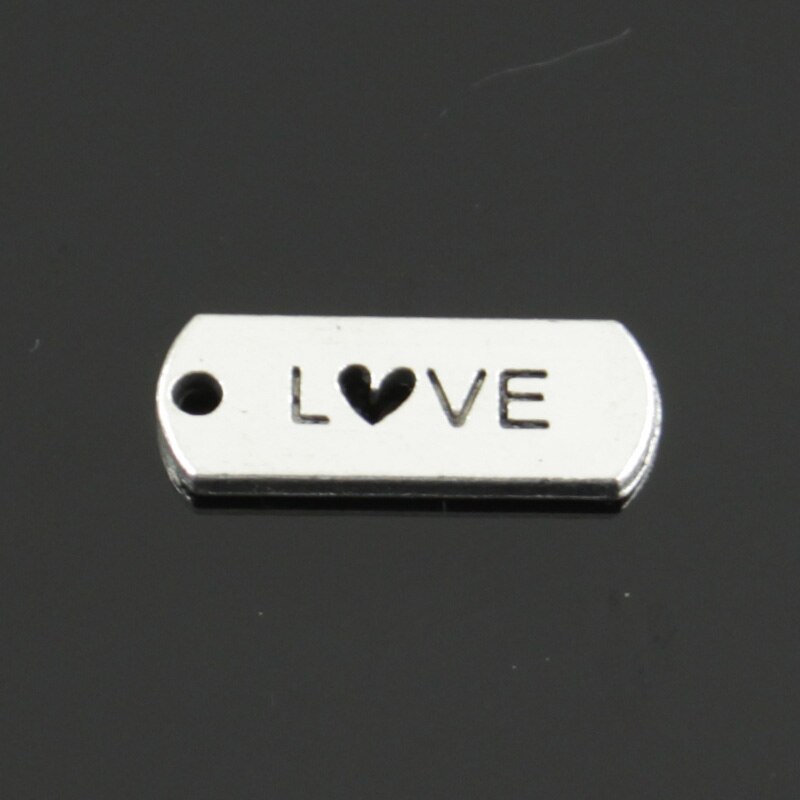10 stücke Charms für immer glauben hoffen brave liebe gesegnet glauben traum fearless familie 21x8mm Tibetischen Silber DIY antike Anhänger: love