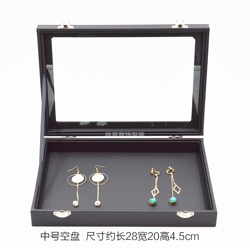 Jewelry Display Box Tray - 28x20x4.5cm - Leather Organizer for Rings, Earrings, Bracelets: Style 7