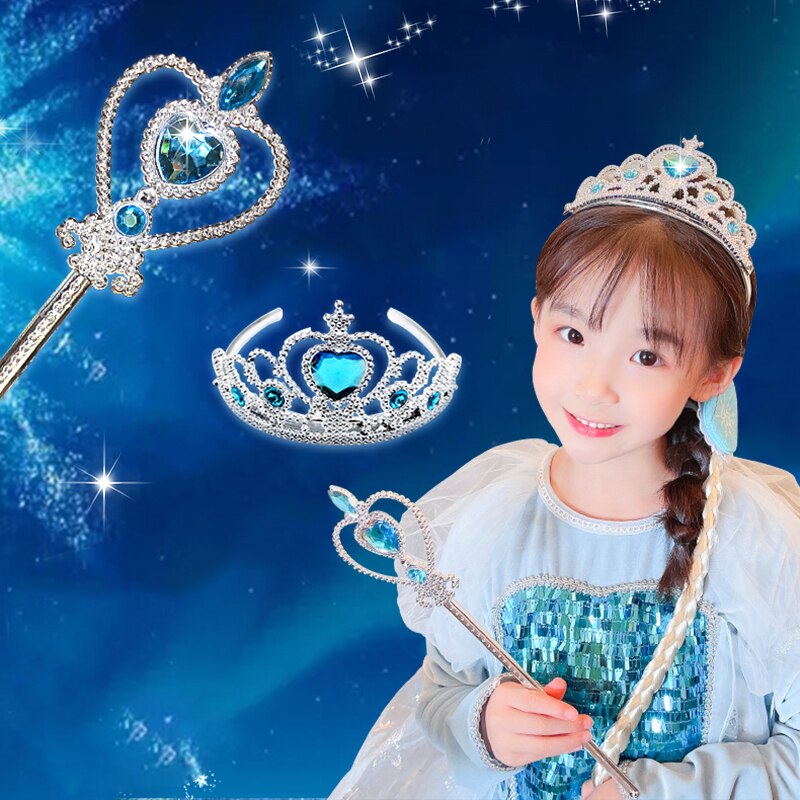 Prinzessin Kostüm Haar Clip Prinzessin Kopfschmuck Mädchen Krone Haar Zubehör Zauberstab einstellen Gebühr Zauberstab Stirnband Schmuck