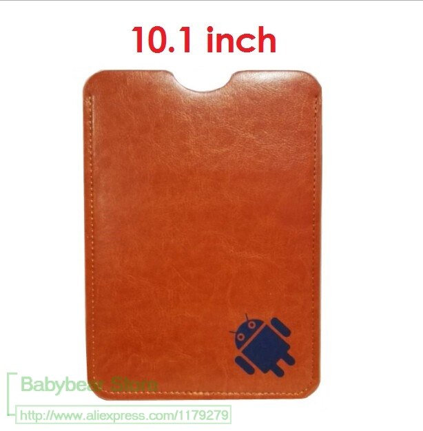 Universal 10.1" Tablet Case - PU Leather Folio Cover - Shockproof, Anti-Dust, Business Style: Leather brown bag