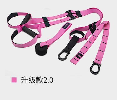 Resistance Bands Suspension Trainer - Gym Workout Fitness Pull Rope Straps: Red
