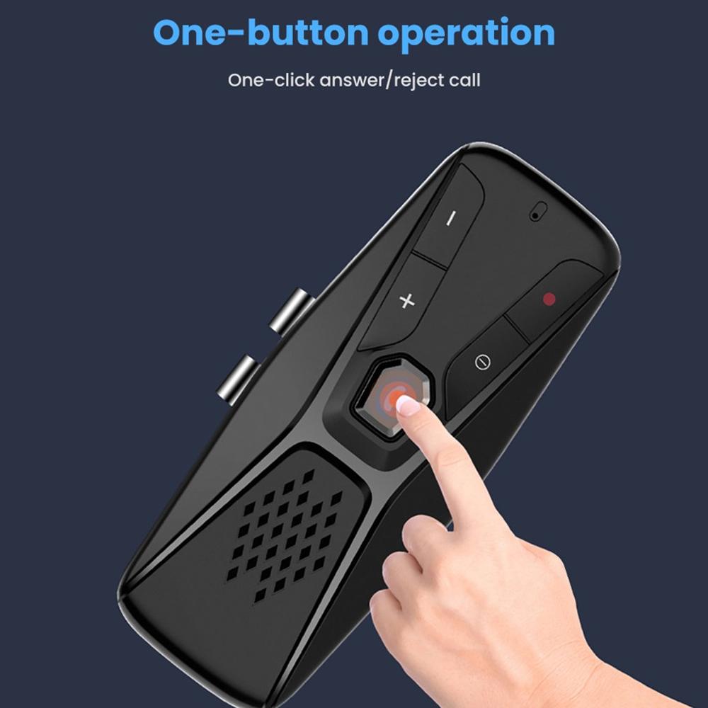 Handsfree Car Kit Wireless Speaker Auto Sun Visor MP3 Player Wireless 5.0 Speakerphone for Phone Hands Free