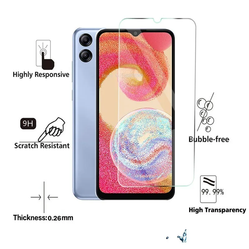 Protecteur d'écran pour Samsung Galaxy M04 M14 M54 M34 5G, 4 pièces, en verre trempé, M53 M33 M23 M13 4G M52 M32 M12