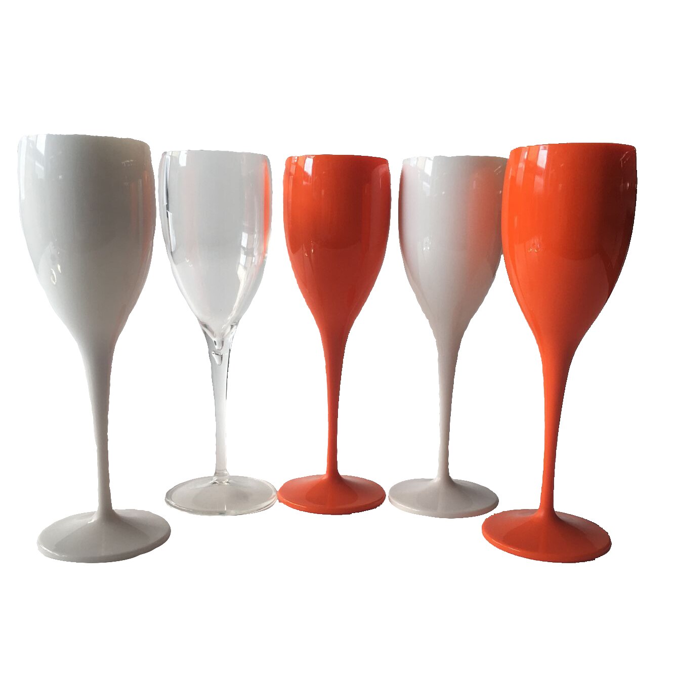 Moet Champagne Flutes Glasses Plastic Dishwasher-Safe White Acrylic Champagne Transparent Wine Glass Stemware