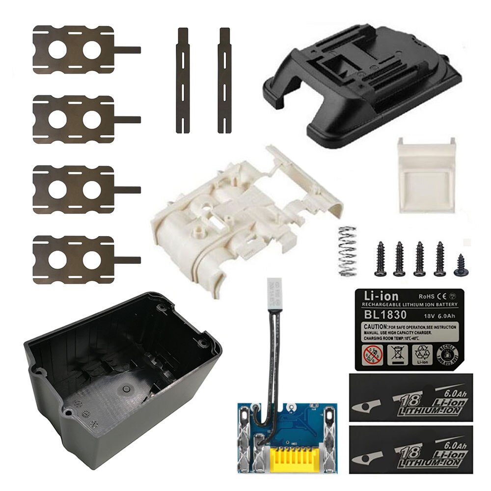 Dawupine BL1860 Custodia In Plastica Della Batteria Li-Ion PCB Bordo di Ricarica Circuito di Protezione Scatola del Caricatore Per MAKITA 18V BL1845 BL1890 Borsette: BOX-PCB-6Ah-Lable