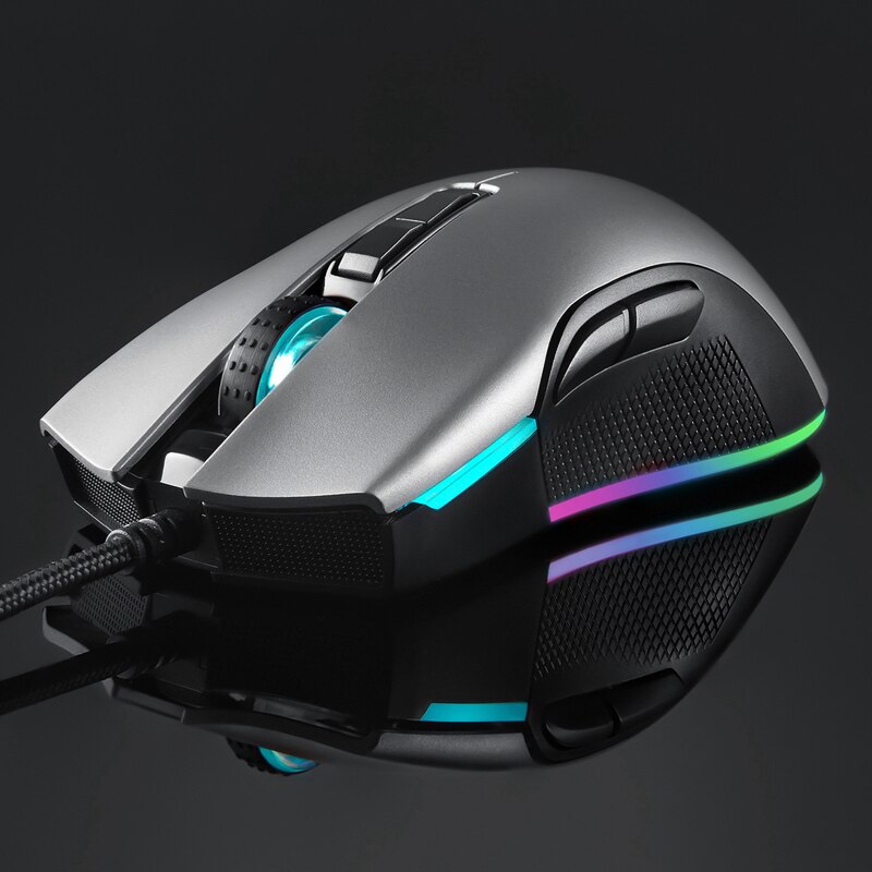 Motospeed V70 USB Wired Gaming Mouse PMW3360 12000 DPI Computer RGB LED Multi-Color Backlight