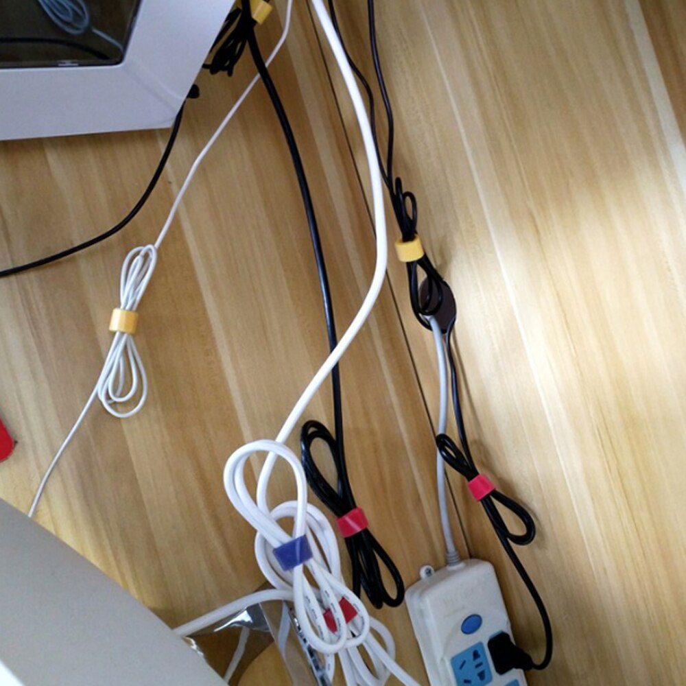 20mm 2PCS 3PCS Cable Ties Wire Bandage Hook Loop Fastening Tape Cable Self Adhesive Strap Holder Nylon Wire Management Storage