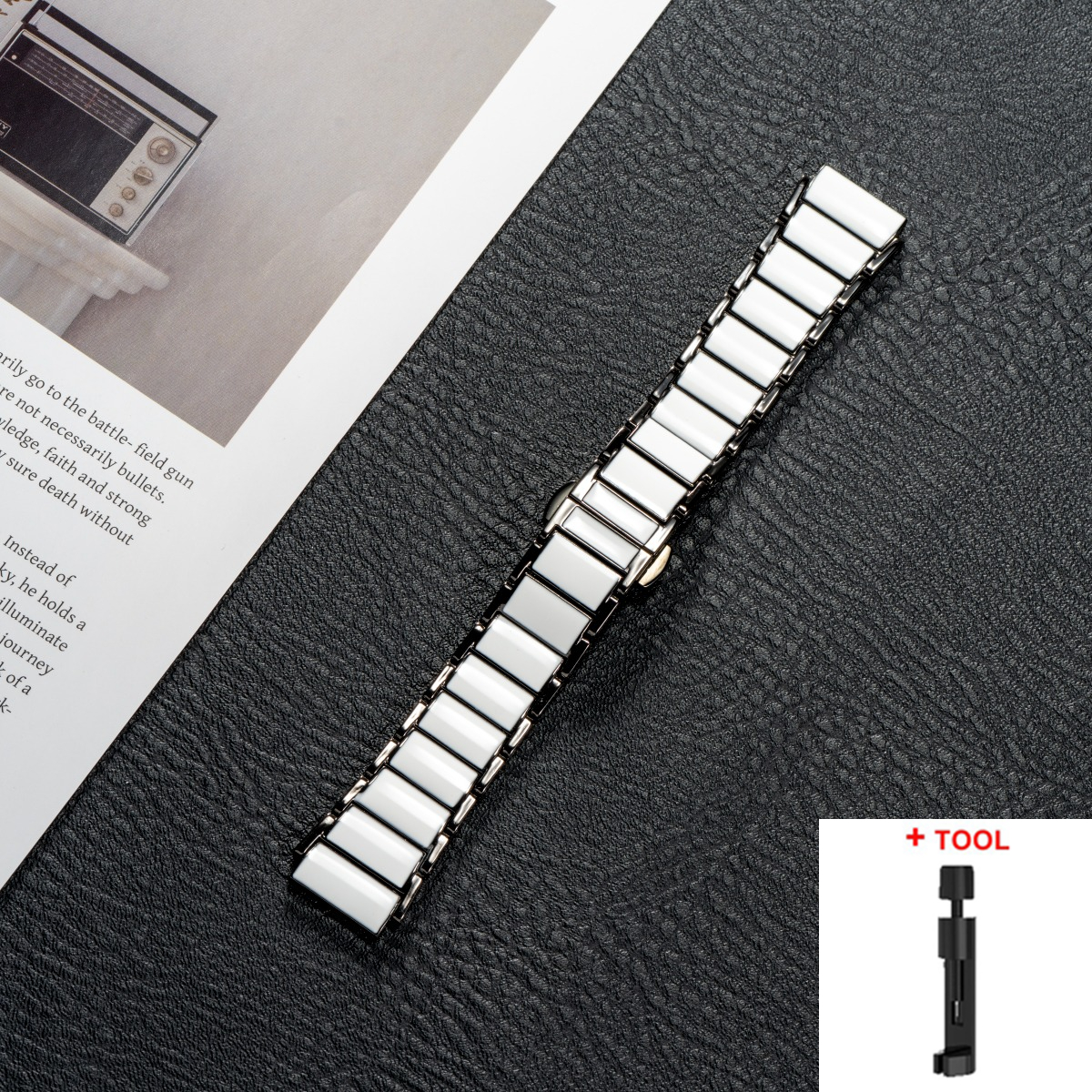 18mm Luxury Ceramic Strap for Huawei Watch 5 GT5 Pro 42mm Butterfly Buckle Wristband For Huawei GT5 GT4 41mm Band: S / RED