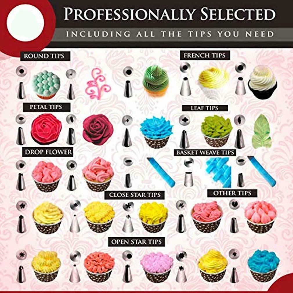 117 pcs Cake decorating kit and aluminum turntable Cake Server Set Multiple sizes Heavy-duty non-slip turntable