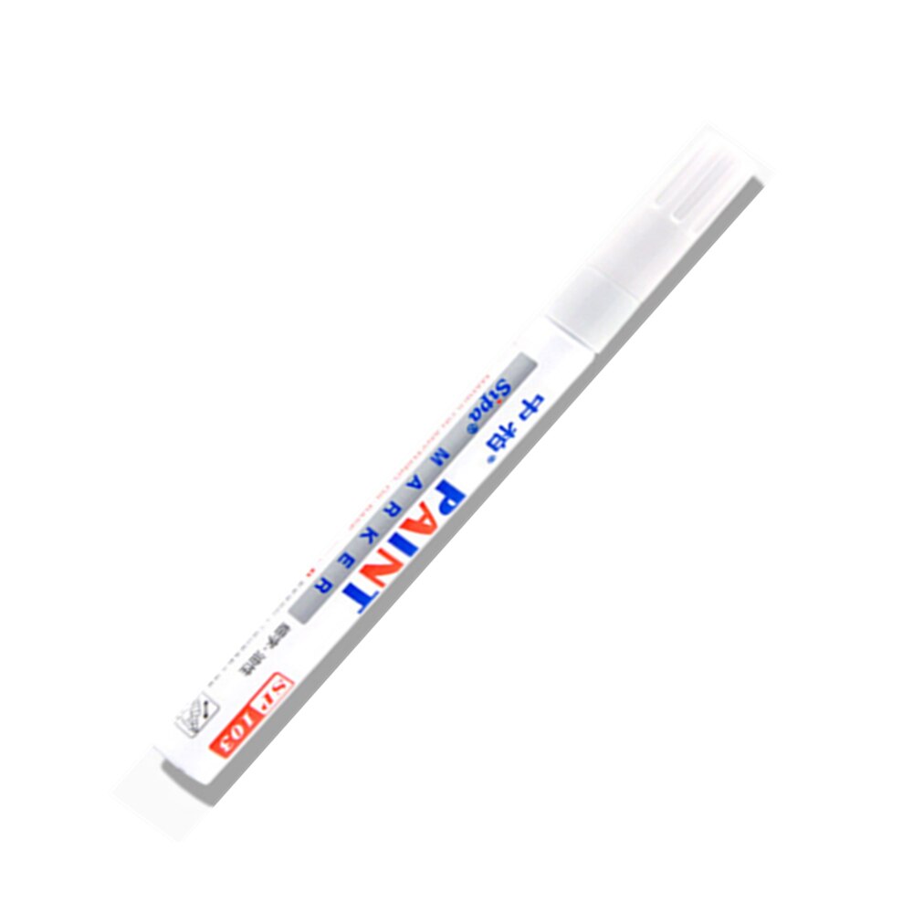 Rotuladores permanentes impermeables a base de aceite de 8 colores para pintura de cerámica, neumáticos de coche, Metal, de paquete, decoración de , vidrio: Blanco
