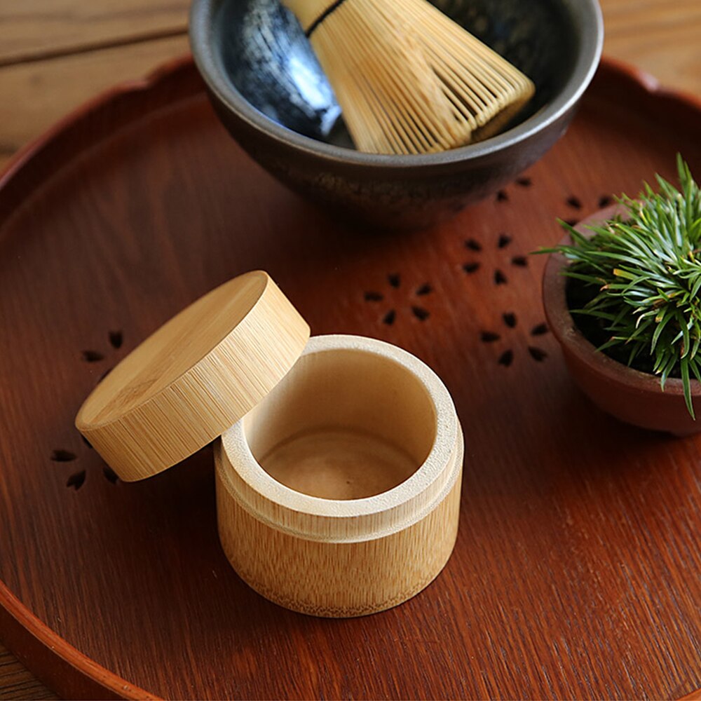 Japanese Matcha Tools Stirring Brush Tea Spoon Mini Tea Storage Box Natural Bamboo Tea Accessories For Home Teahouse