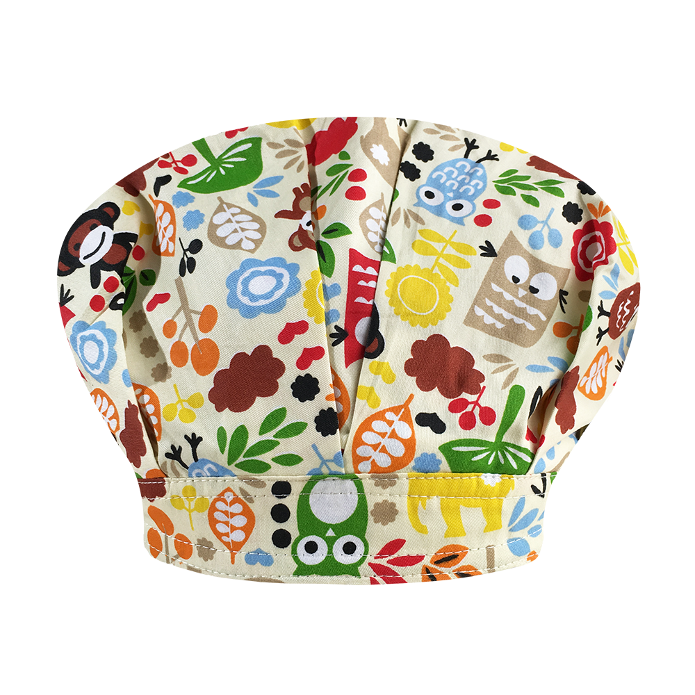 Cartoon Printed Frosted Hats Adjustable Spa Uniform Accessories Breathable Work Cap Frosted Hat Long Hair Lady Hats: 32053