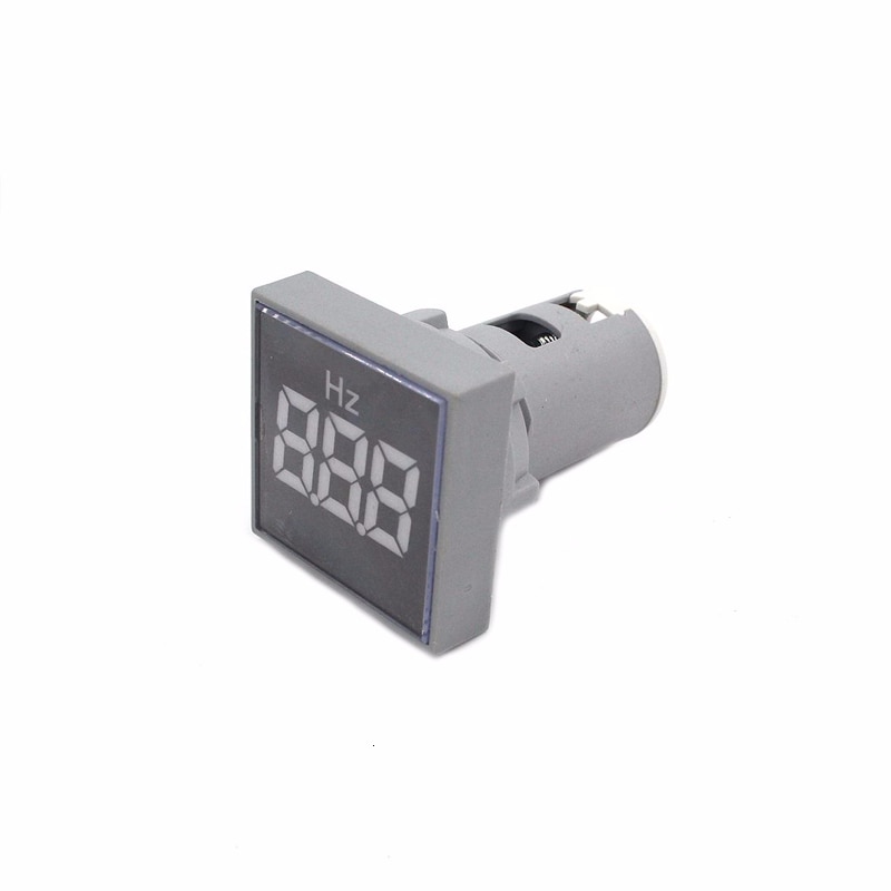 Led Ac Digitale Display Frequentie Vierkante Panel Hertz Meter Voltmeter Lampje Signaal Lamp Boot Waarschuwingslichten Bereik 0-99Hz: WHITE