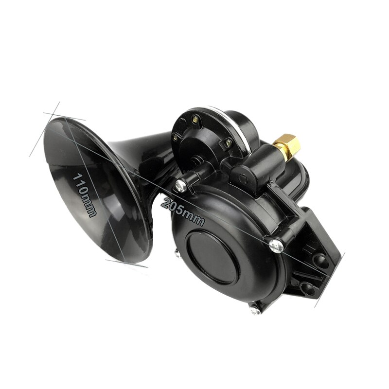 Truck 135db Air Horn 12/24V Super Loud Trumpet Air Horn with Electric Valve Flat for Auto Car Vehicle Trucks