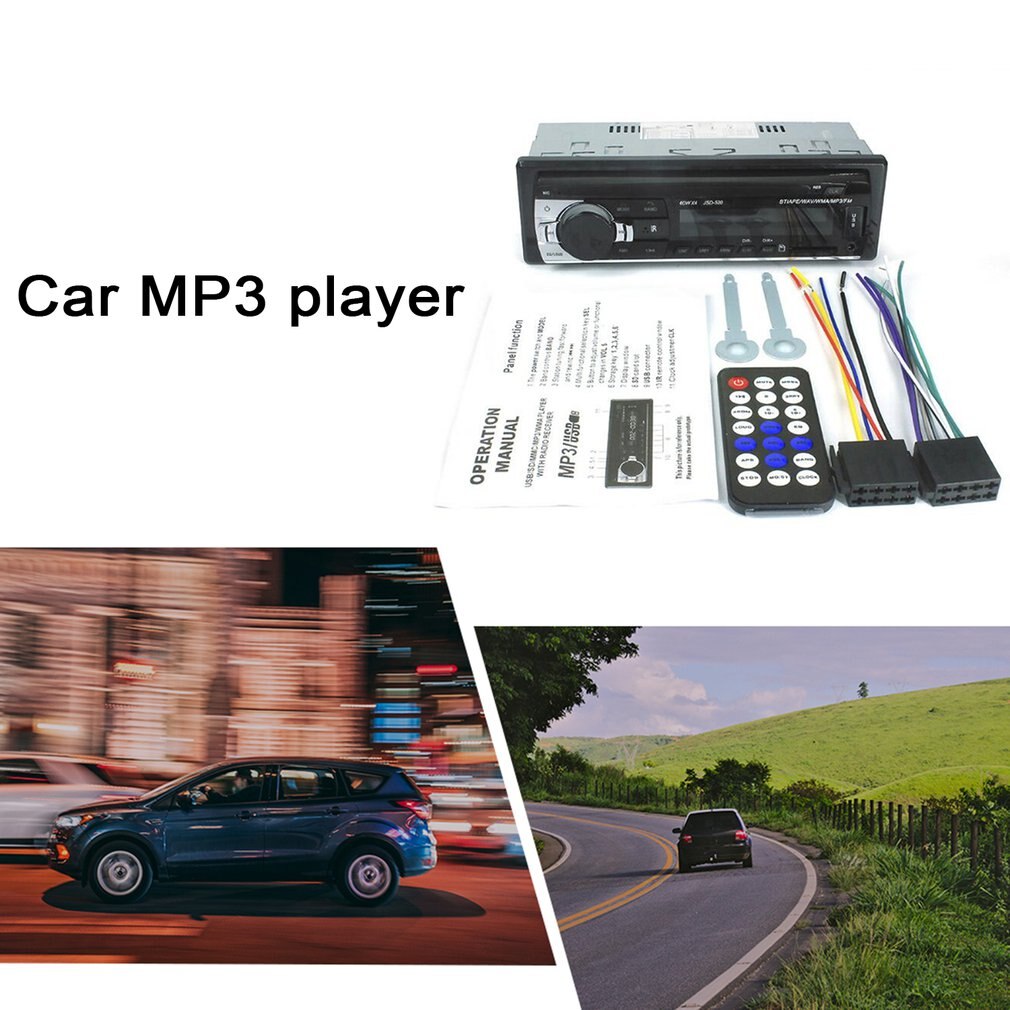 Autoradio mit fm-empfang, aux-eingang, usb-anschluss und jsd-anschluss ( -520 x 12v stück) für den einbau im armaturenbrett  mp3 1 din).