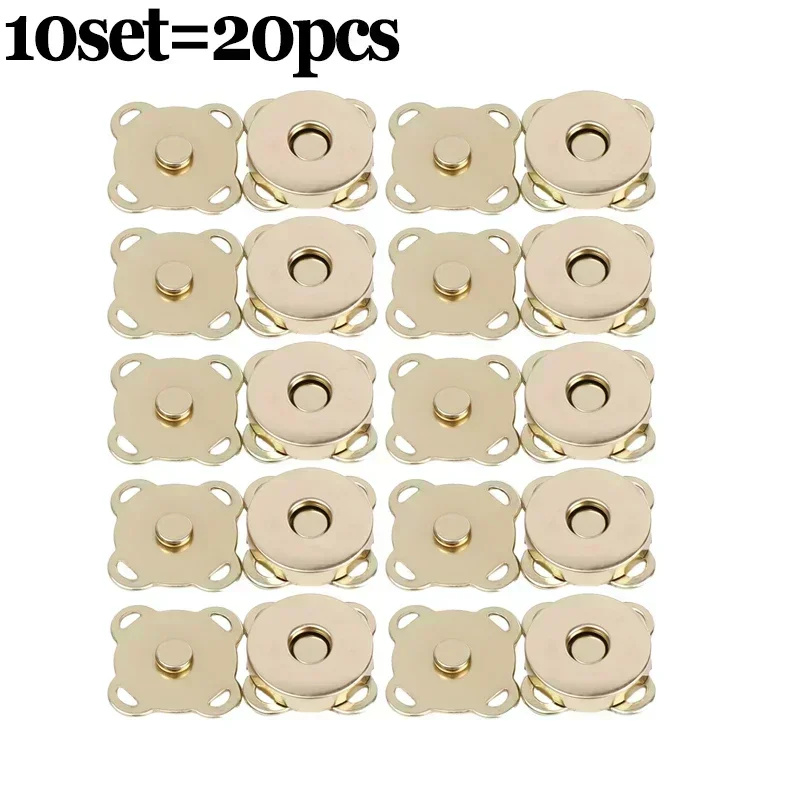 1/10 zestawów zapięcia zatrzaski montażowe magnetycznych guziki torebka torebka portfel torby rzemieślnicze części Mini adsorpcyjna klamra 14/18mm sprzedaż hurtowa: M / Czekolada