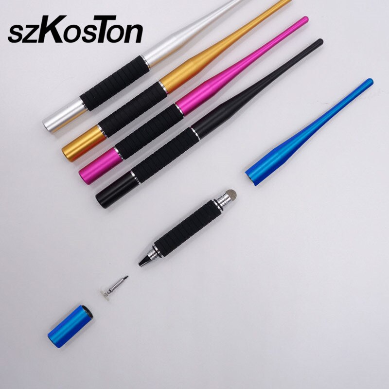 Universele 2 in 1 Capacitieve Pen Touch Screen Tekening Stylus Pennen Voor iPhone X 7 8 Voor iPad Tablet Pen draagbare Mini Touch Potlood