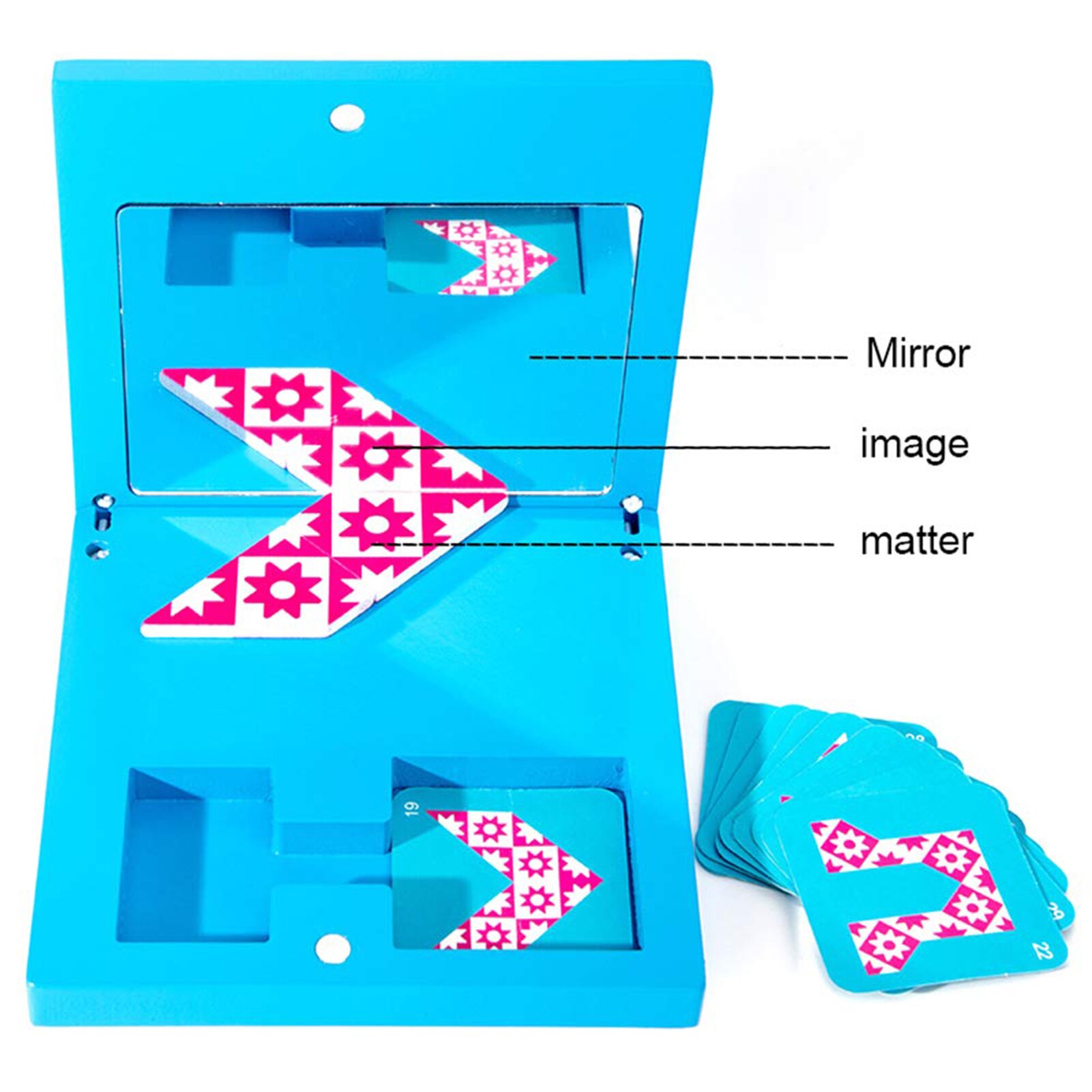 Ruimtelijke Logische Spiegel Puzzel Spiegel Mozaïek Puzzel Speelgoed Met Kaarten Classic Educatieve Puzzel Tangram Puzzel Game Voor Kids