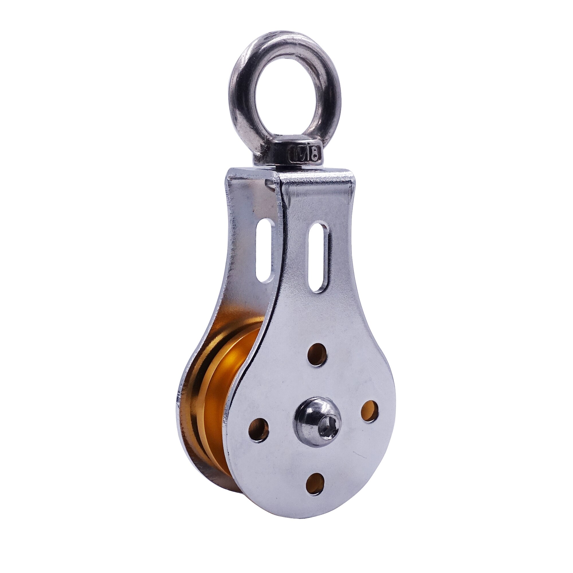 Fitness Bearing Pulley for Home Gym Cable Machine Wire Rope Attachment System Aluminum Wheel Lifting Strength Workout Equipment: yellow