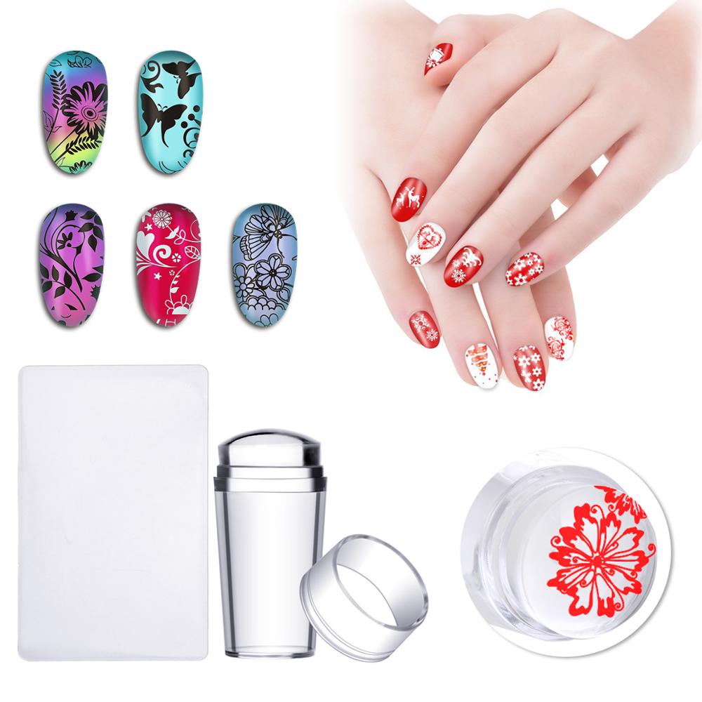 Biutee 10Pcs Nail Stamper Platen Bloem Dier Kant Glas Bufferfly Patroon Nail Art Plaat Stencil Roestvrij Steell Nail